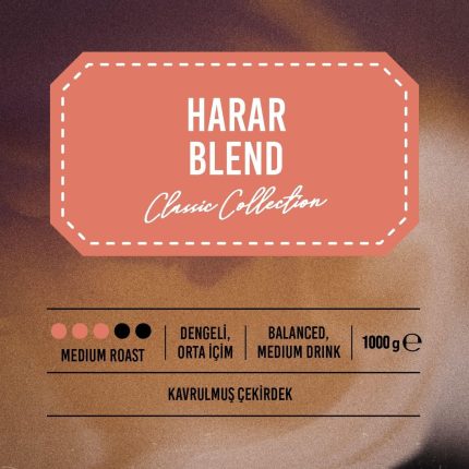 Harar Blend Kavrulmuş Çekirdek Kahve 1000 Gr
